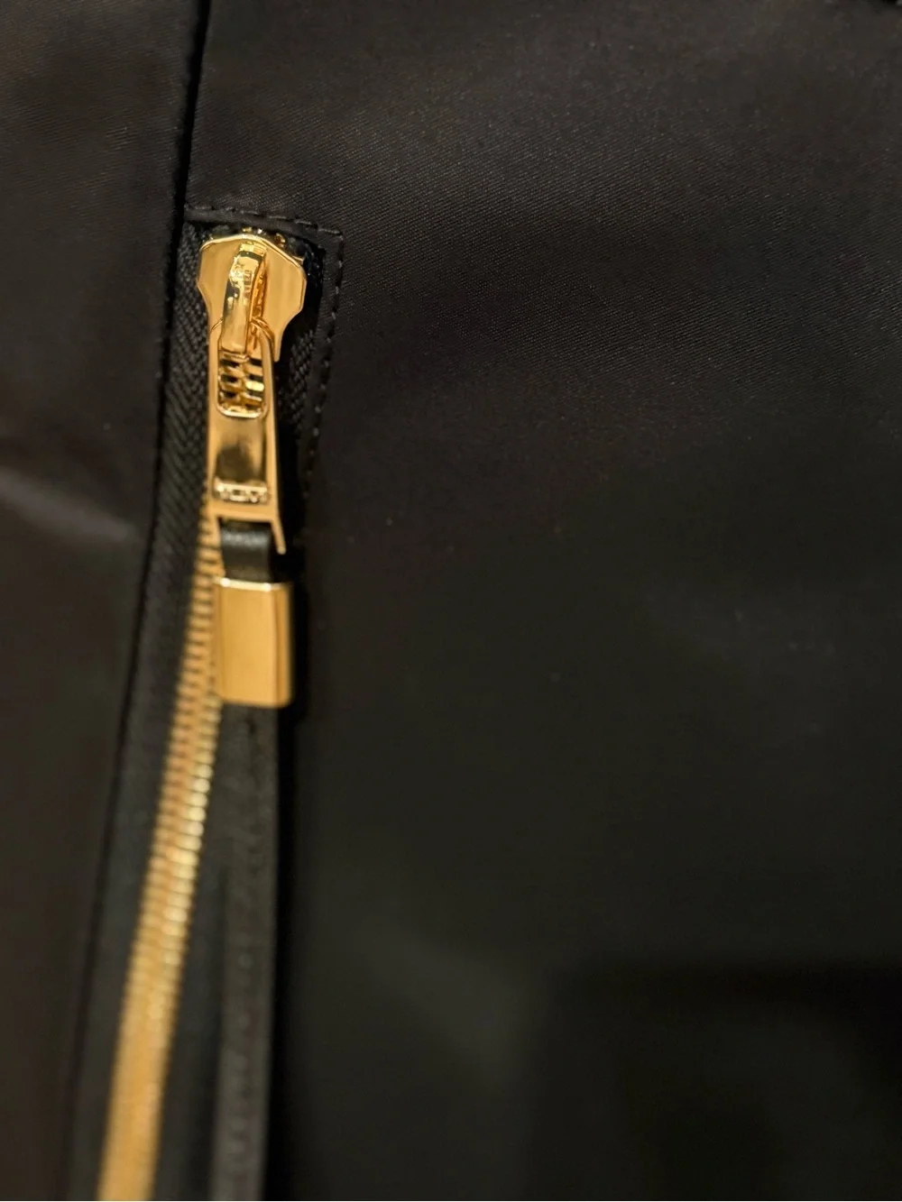 Tumi Valetta Large Black Tote with Gold-Trim Tag Fits 15” Labtop Travel